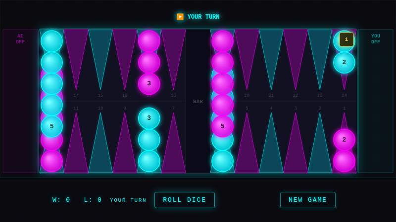 NEON BACKGAMMON