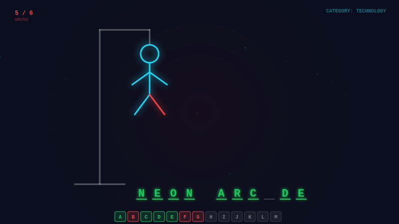 NEON HANGMAN