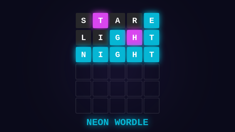NEON WORDLE
